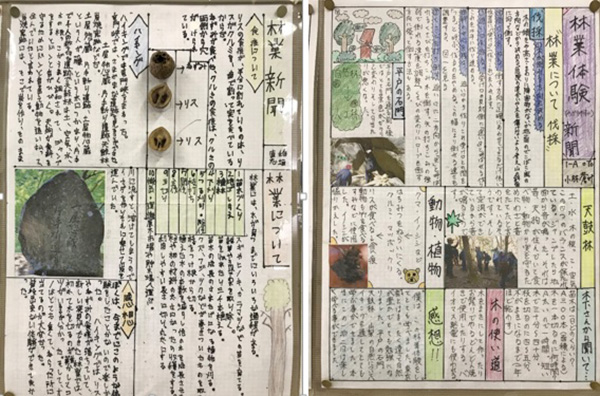 日本学園_校内には生徒たちが制作した壁新聞が!