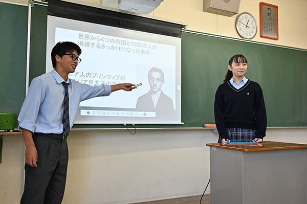西武台新座_高校では自立した学びを確立するために、自分自身で課題を見つけ、自分自身のOPINIONを主張できることを目指す。