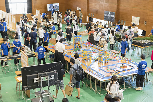 城北_鉄道研究部の展示（写真は文化祭でのもの）