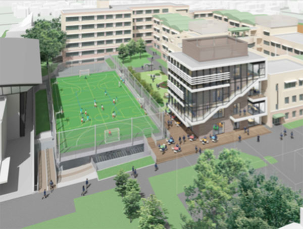 武蔵野大学_来年完成する「スポーツパーク」の完成予想図