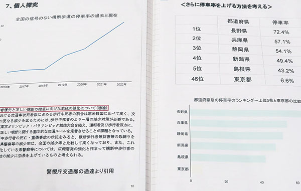 武蔵野東_ゼミでの探究結果をまとめたノート